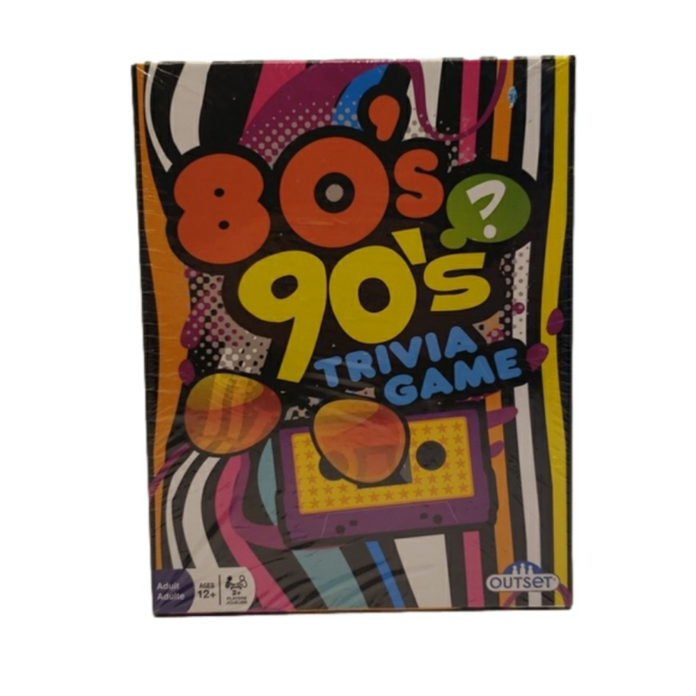 NIB OUTSET Boardgame 80s 90s Trivia Game Adult Ages 12+ (2+ Players)